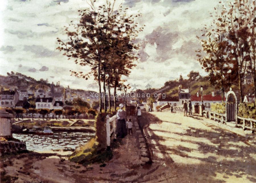 The Seine At Bougival - 克劳德·莫奈